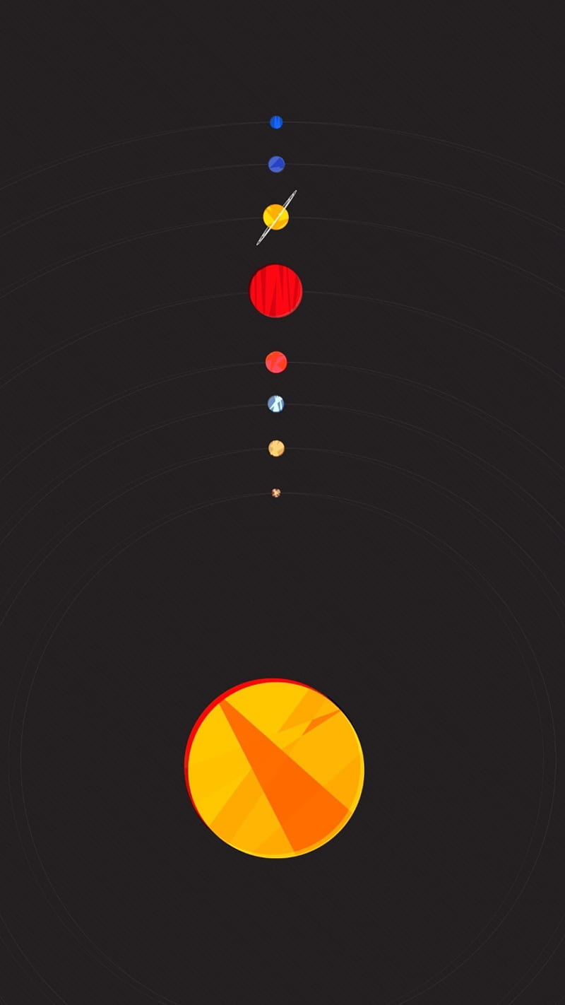 Solar System, minimal, space, galaxy, universe, terra, mars, HD phone wallpaper