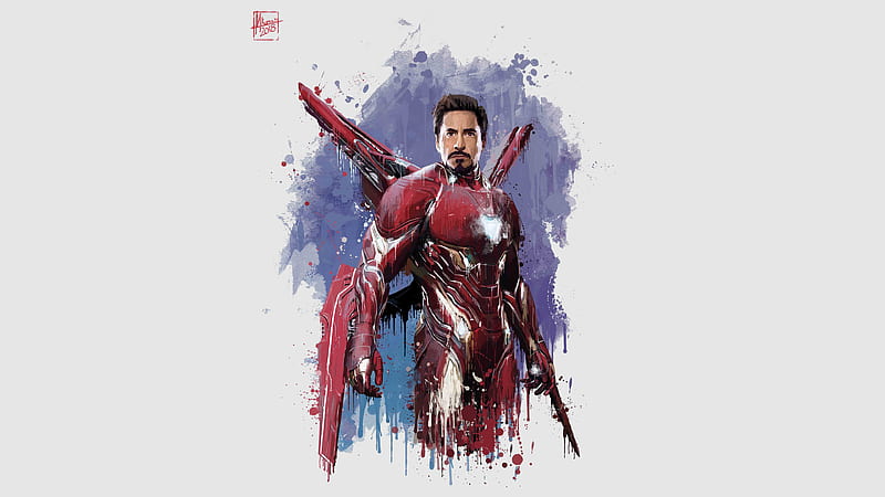 Iron Man New Suit For Avengers Infinity War, iron-man, avengers-infinity-war, 2018-movies, movies, artist, artwork, artstation, digital-art, HD wallpaper