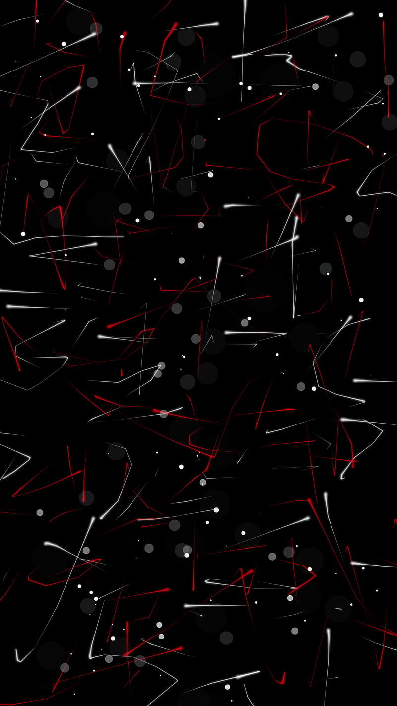 lines, strokes, spots, stripes, points, circles, red, white, black, HD phone wallpaper