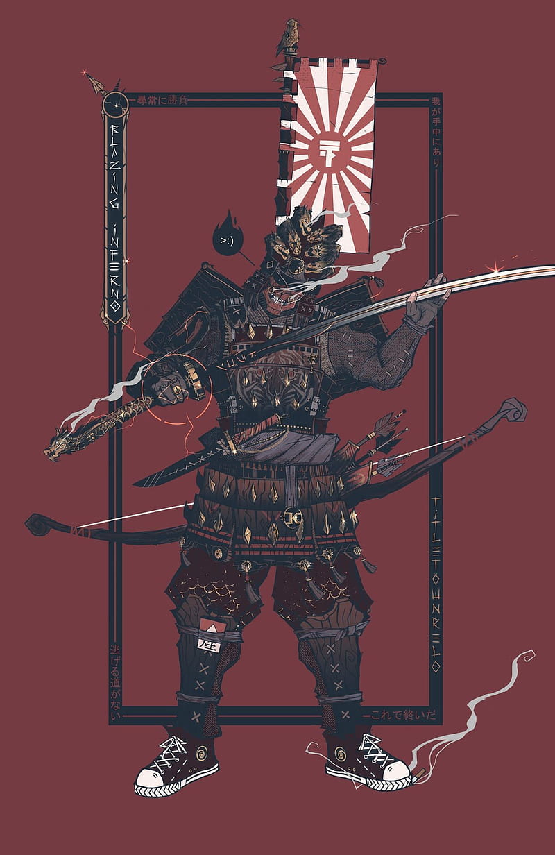 Dragon samurai, japan, japon, kilic, oni, samuray, sensei, sword, guerra, HD phone wallpaper
