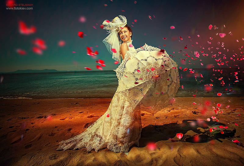 720p Free Download Beautiful Bride Red Rose Gown Umbrella Bride Bonito Edward Stelmakh 8902