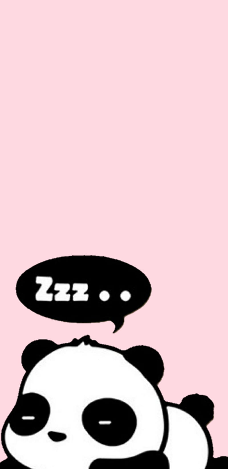 Sleepy panda, pink, HD phone wallpaper