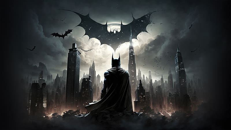 Batman Gotham, game, dark night, buildings, 2023, HD wallpaper
