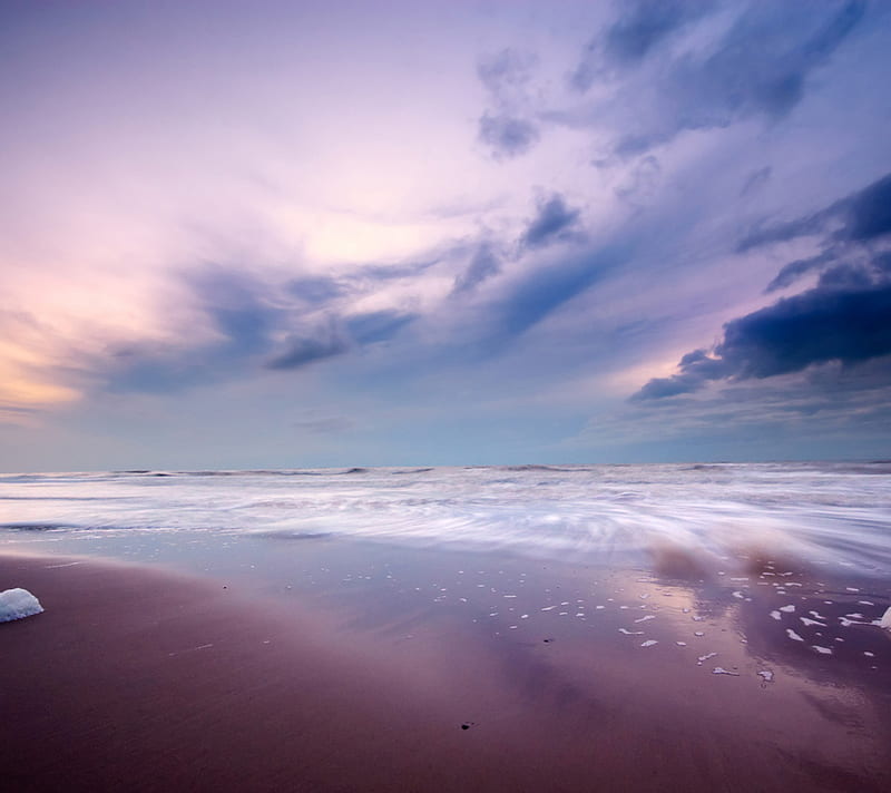 Beautiful Beach, shore, lovely, bonito, sunset, waves, sky, beach, sand ...