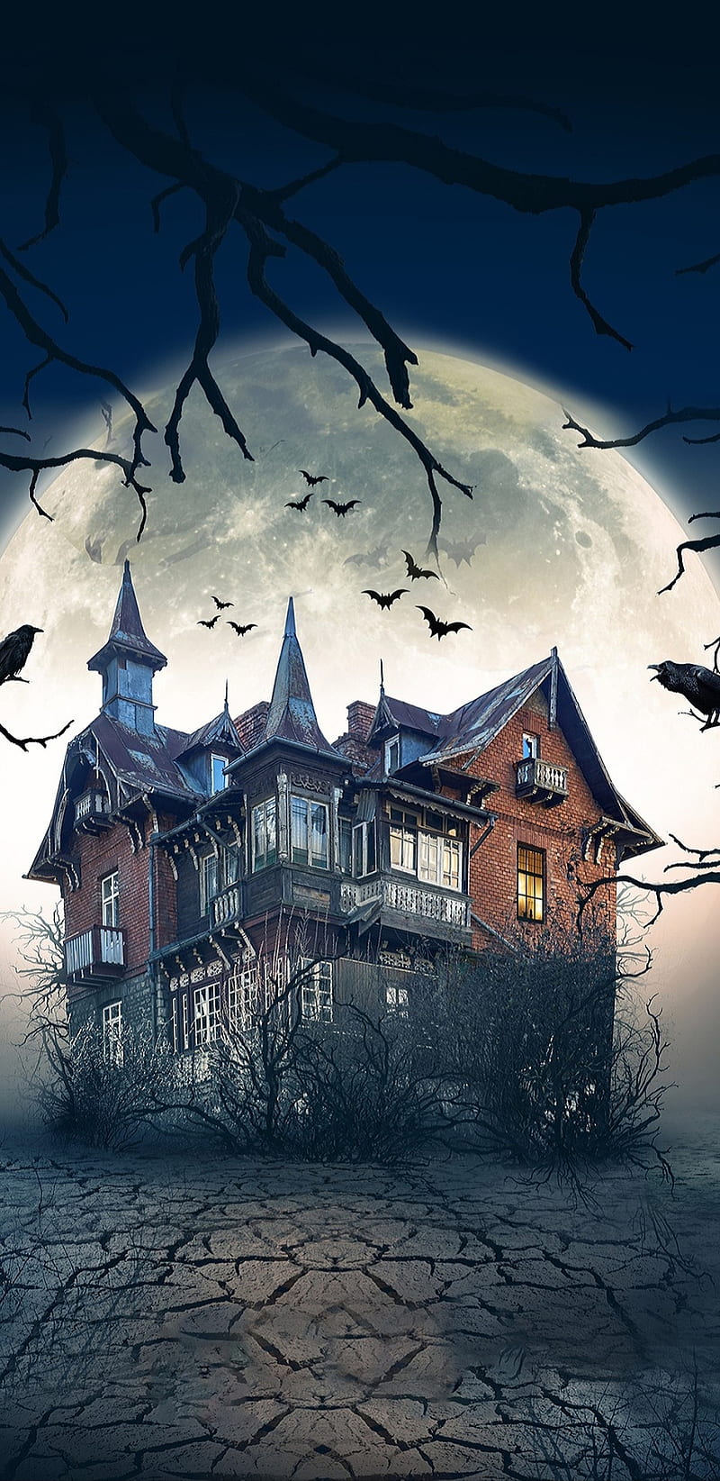 Haunted House, halloween, HD phone wallpaper | Peakpx