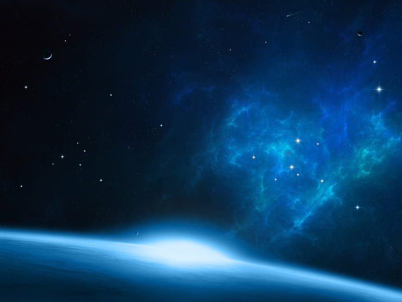 blue nebula-Abstract creative design, HD wallpaper