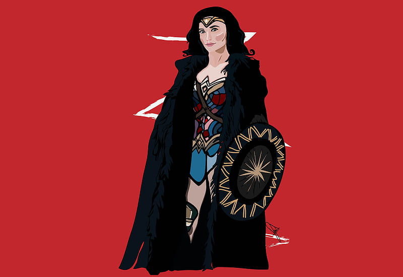 Wonder Woman Minimalist, HD wallpaper