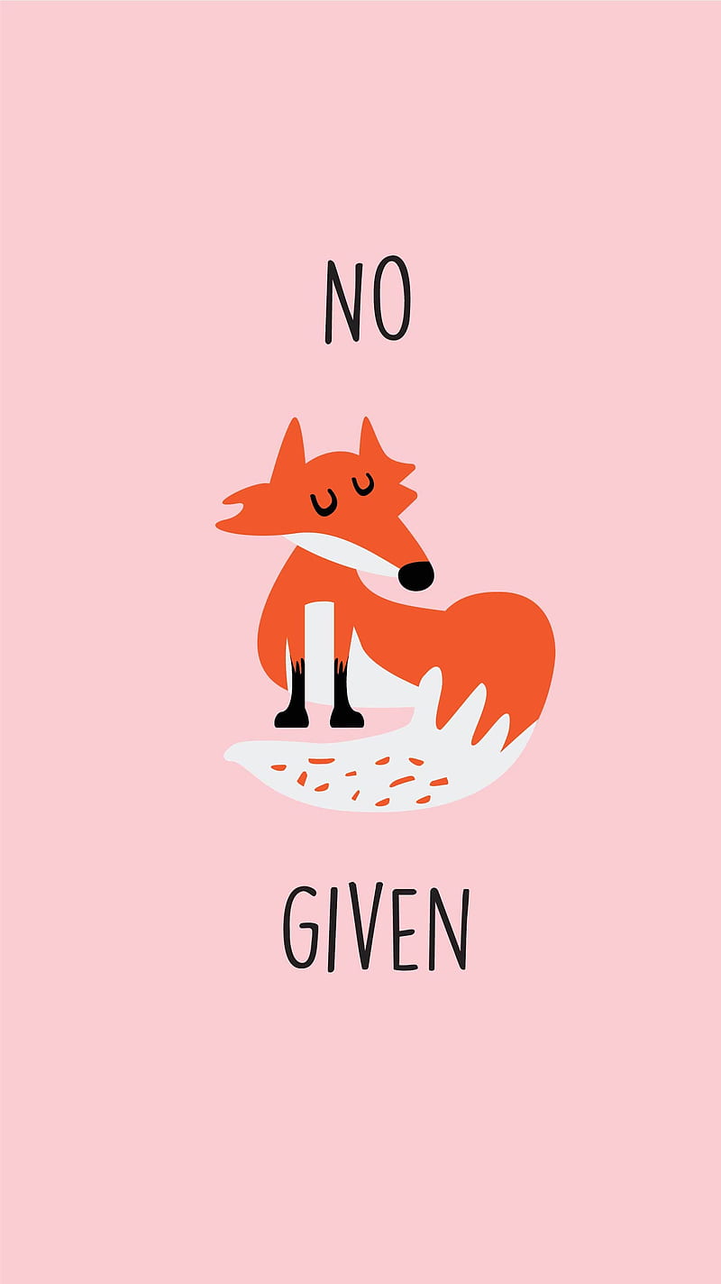 No Fox Given, No, fox, minimal, minimalistic, pun, wackyposters, HD phone wallpaper