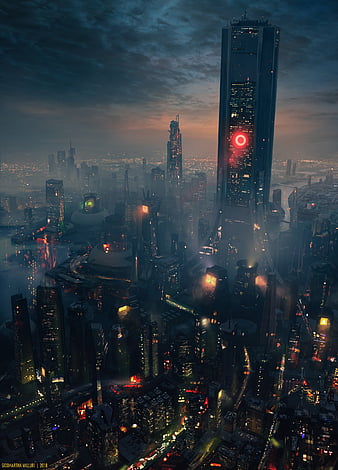 Sci Fi Cyberpunk HD Wallpaper by saxonzs