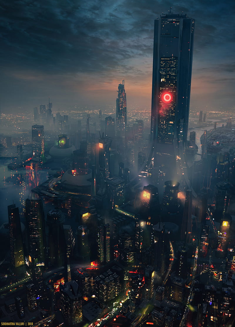 cyberpunk iphone or android wallpaper  Cityscape, Cyberpunk city,  Futuristic city