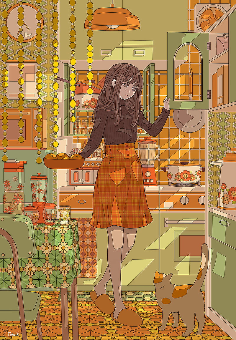 Cozy Anime Kitchen