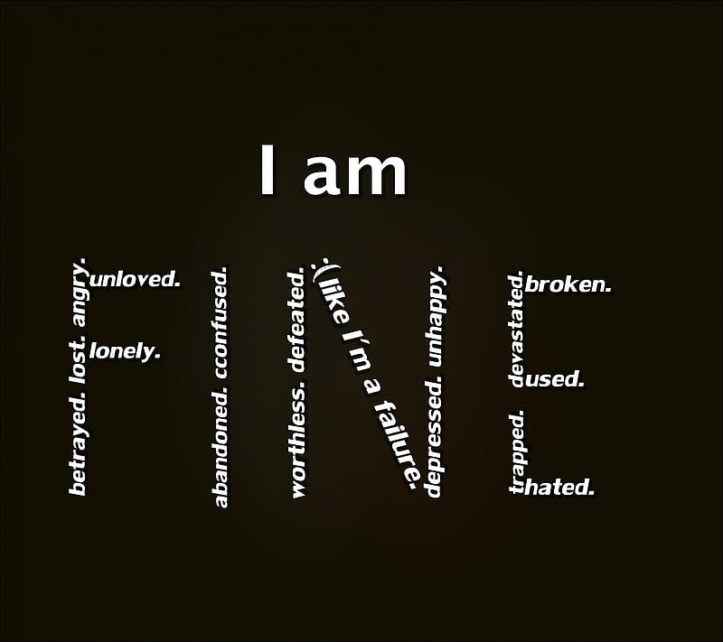 i am fine, happy, life, live, new, nice, quote, saying, sign, HD wallpaper