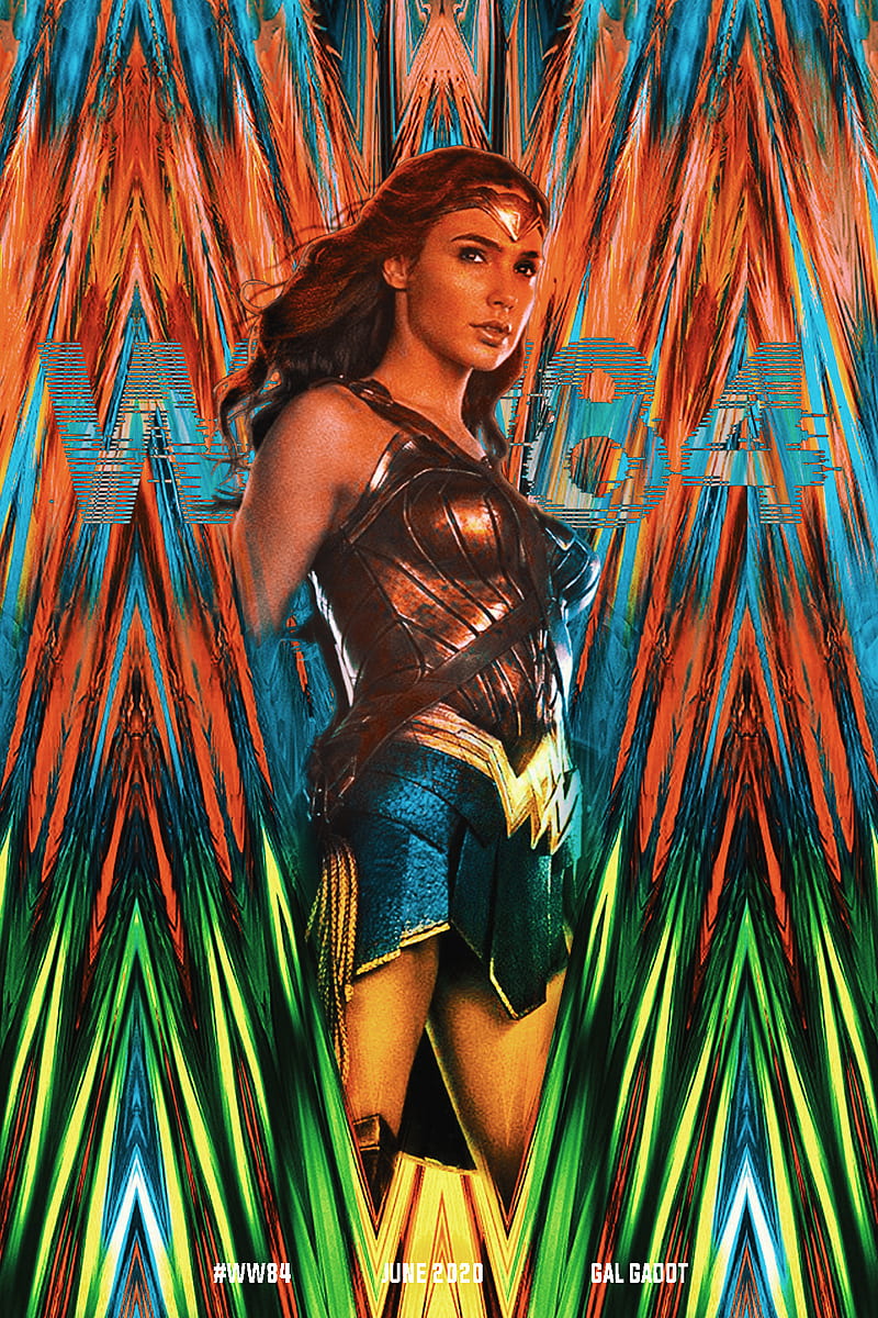 Wonder Woman 1984 , gal gadot, movie, poster, wonder woman, wonder woman 1984, wonderwoman, ww84, HD phone wallpaper