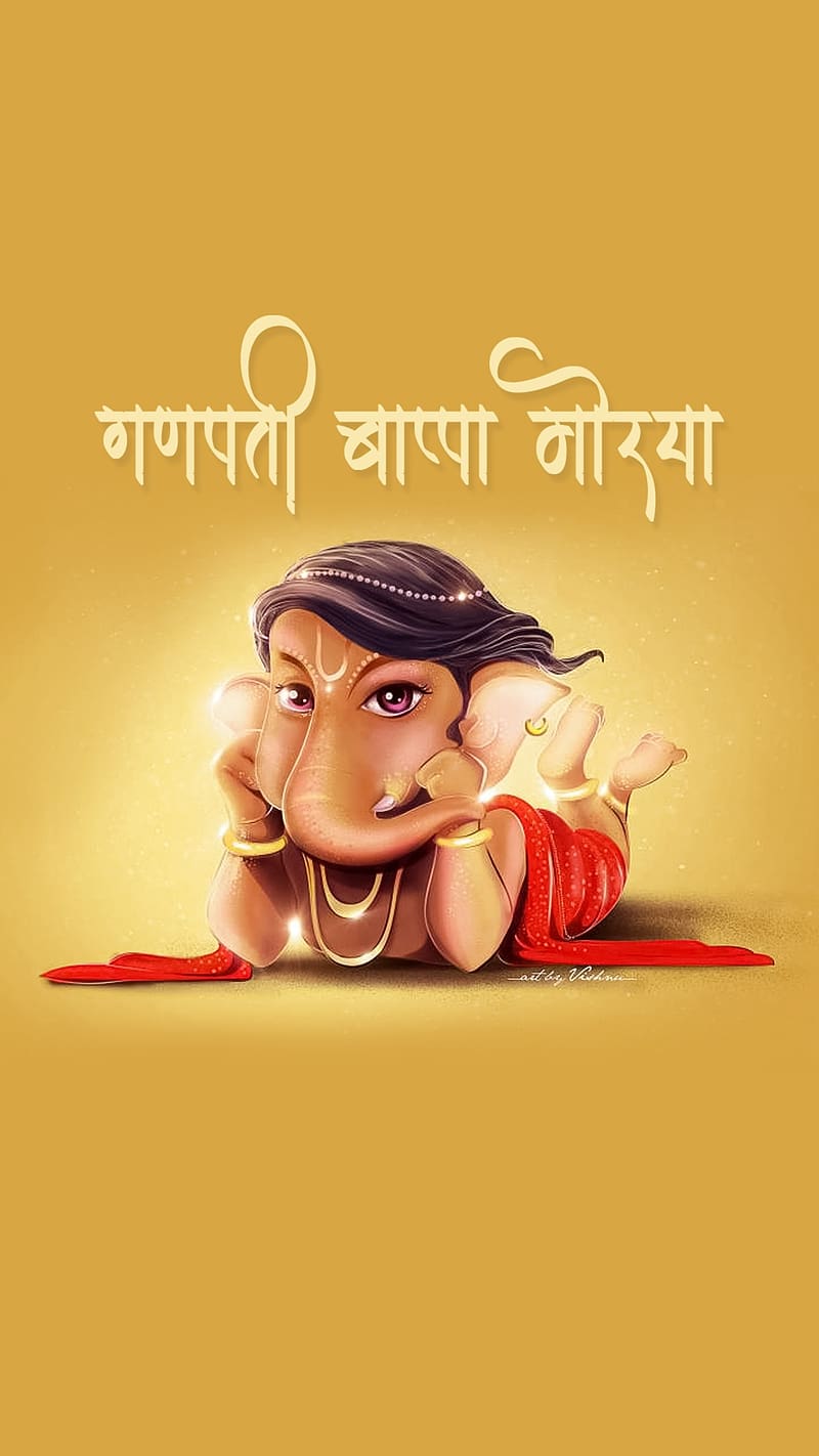 Ganesh Ji 3d, ganpati bappa morya, ganpati, bappa, morya, lord, god, HD phone wallpaper