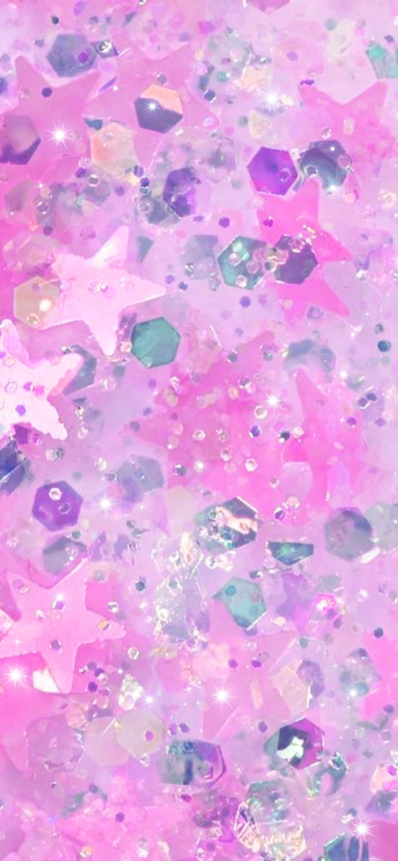 Pink Glitter, cute, girly, pastel, sparkles, sparkling, stars, HD phone  wallpaper | Peakpx