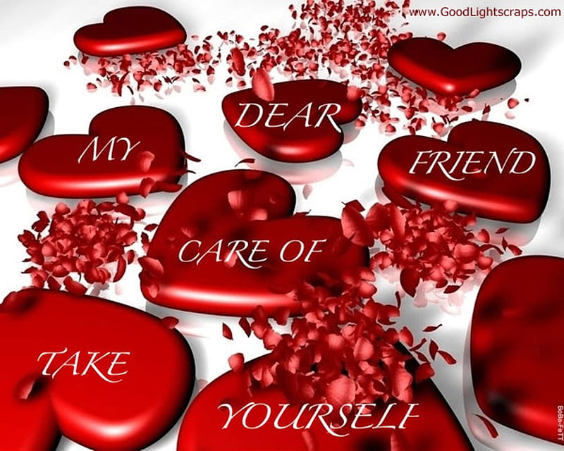 Take care friend, fantasy, friend, friendship, heart, take care, abstract, HD wallpaper