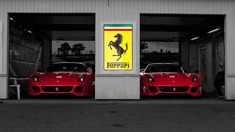 Ferrari Garage, italian, garage, car, auto, Ferrari, HD wallpaper