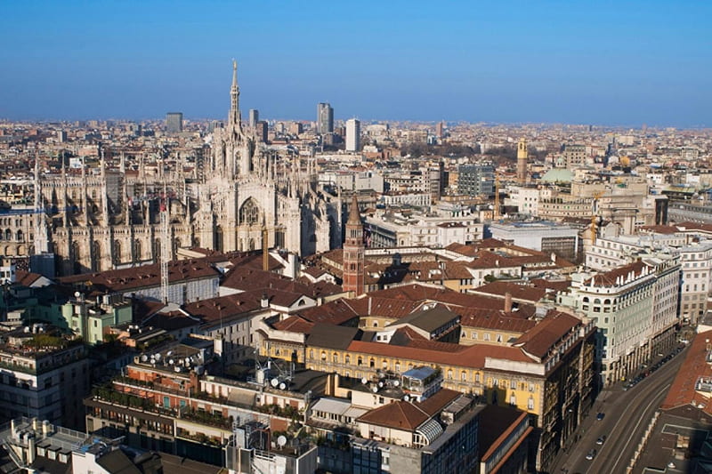 milan, building, cathedral, italy, HD wallpaper