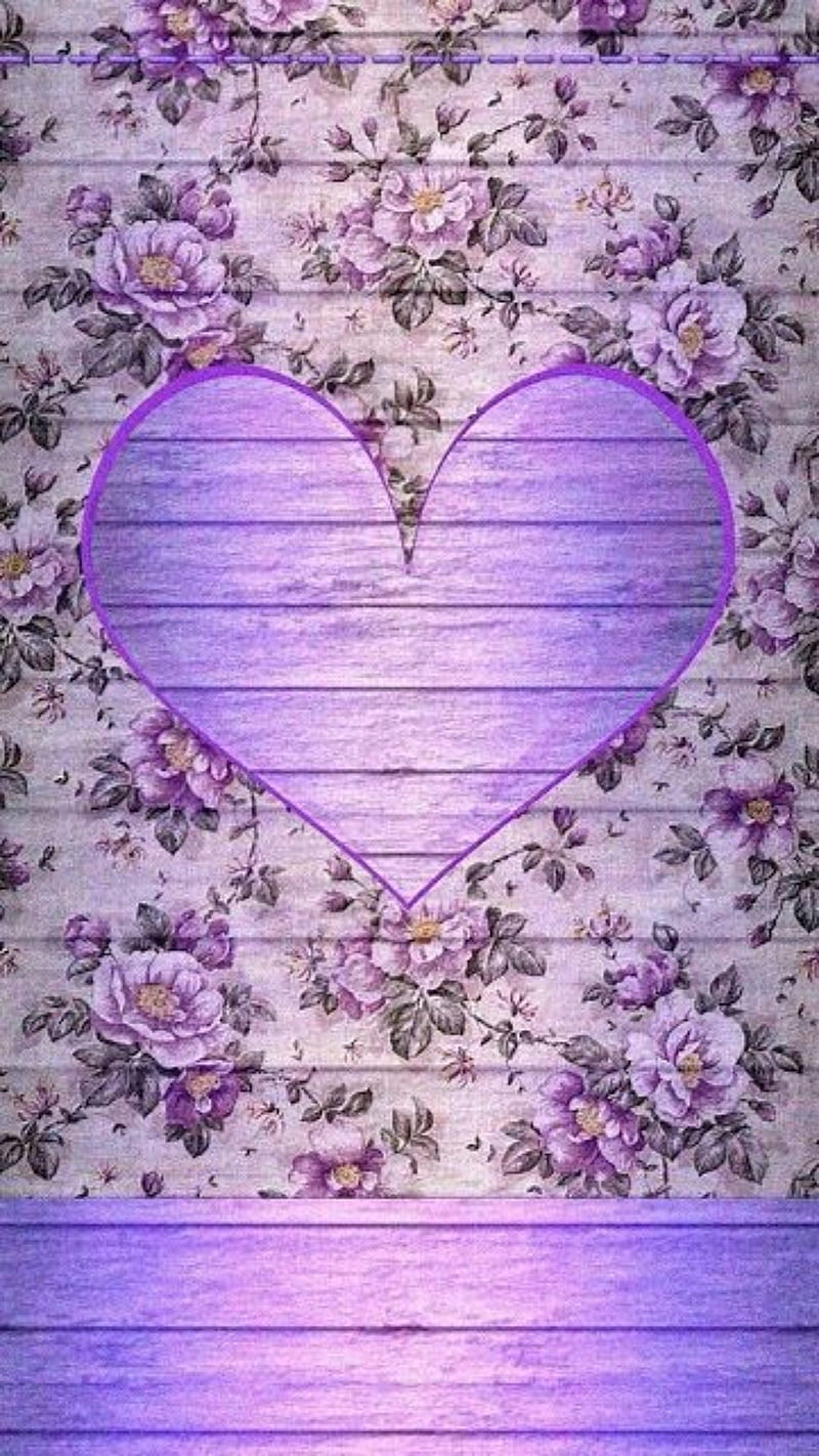 Purple Rose Heart 1, HD phone wallpaper