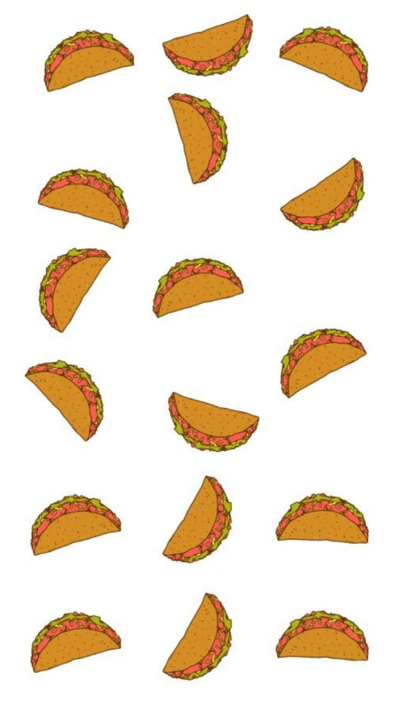 Tacos, food, pattern, HD phone wallpaper