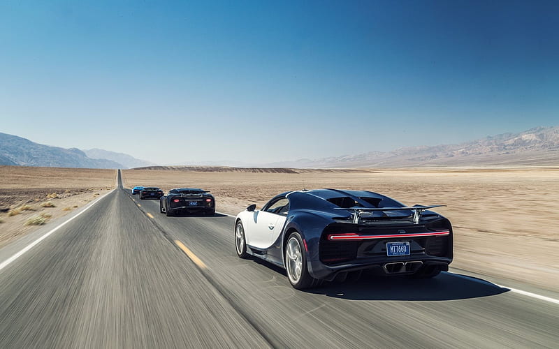 Bugatti Chiron, 2016, supercars, road, speed, Bugatti, HD wallpaper