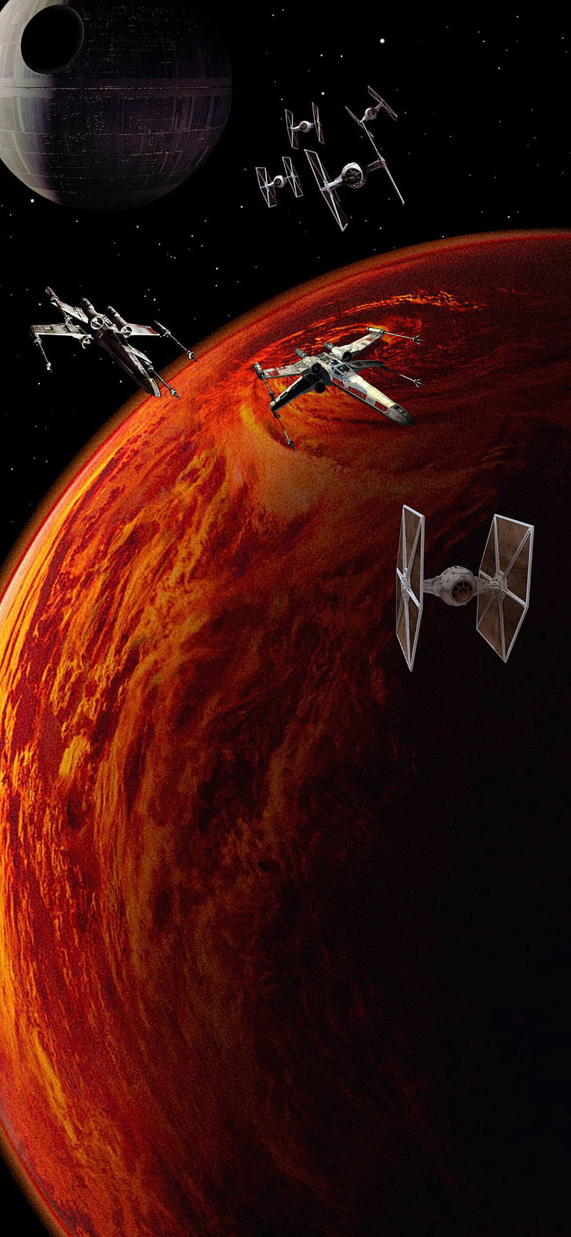 Star Wars hole punch, planet, planets, space, style, styles, world, HD phone wallpaper