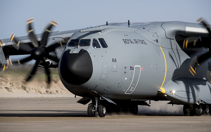 Military transport aircraft, Airbus A400M, cargo aircraft, Airbus Military, HD wallpaper