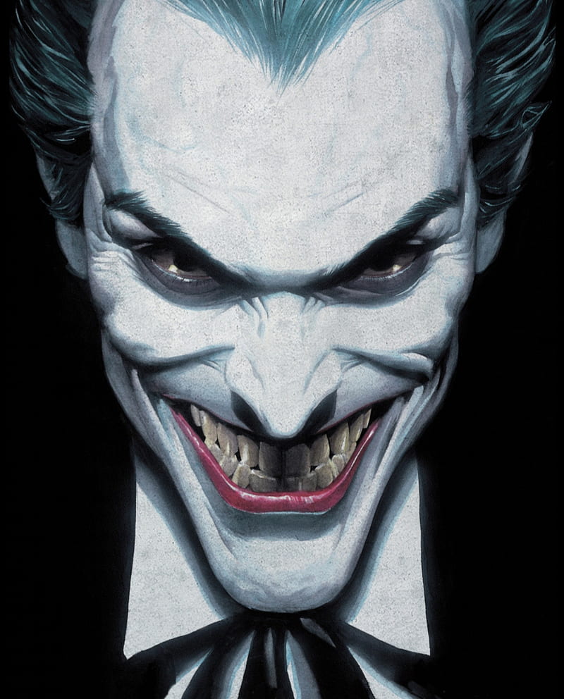 Joker, alex ross, batman, comic, creepy, joker 2019, marvel, marvel comic, smile, villain, HD phone wallpaper