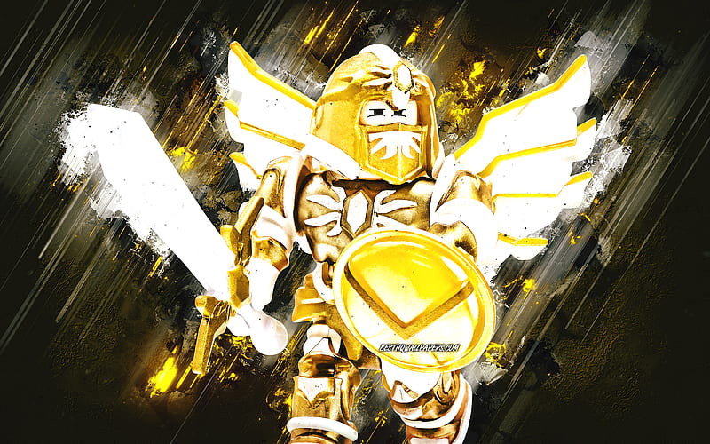 Sun Slayer, Roblox, yellow stone background, Roblox characters, Sun Slayer Roblox, HD wallpaper