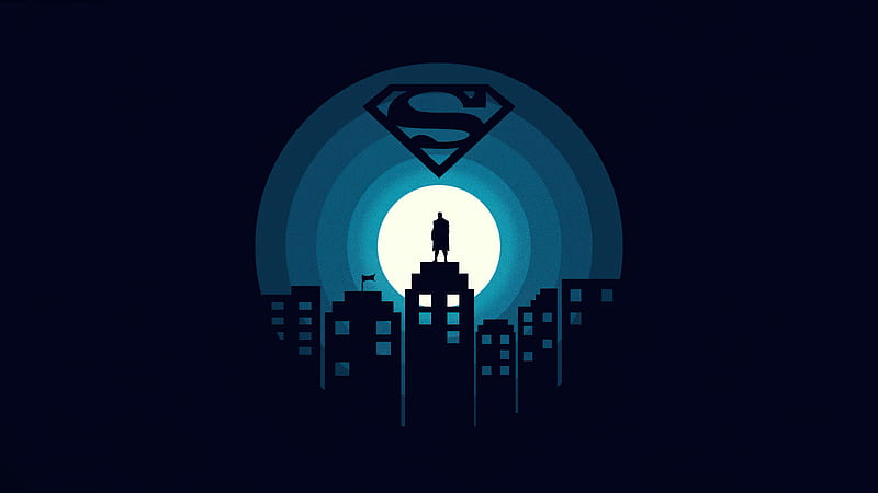 DC Superman Minimal, HD wallpaper