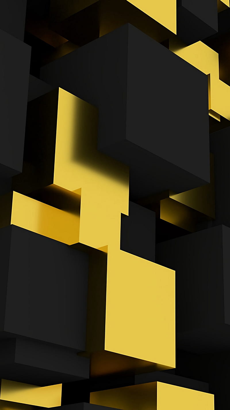 Volume Figure , yellow, black, square, HD phone wallpaper
