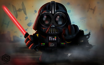 Darth Vader x Minion, HD wallpaper