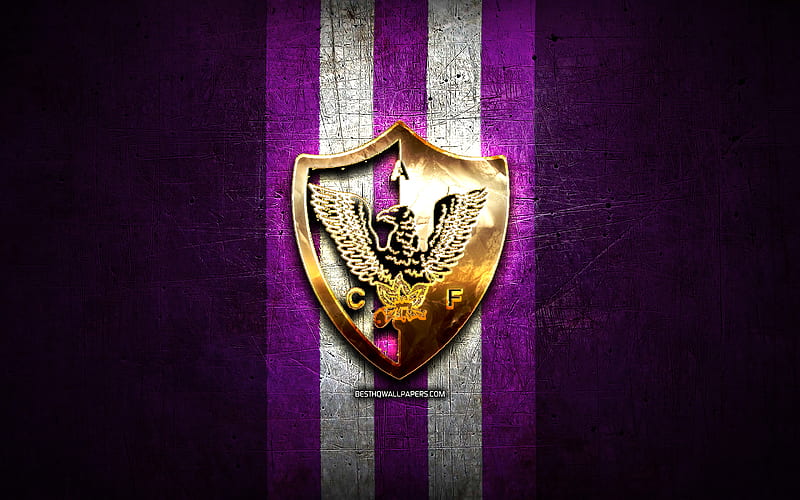 Fenix FC, golden logo, Uruguayan Primera Division, violet metal background,  football, HD wallpaper | Peakpx