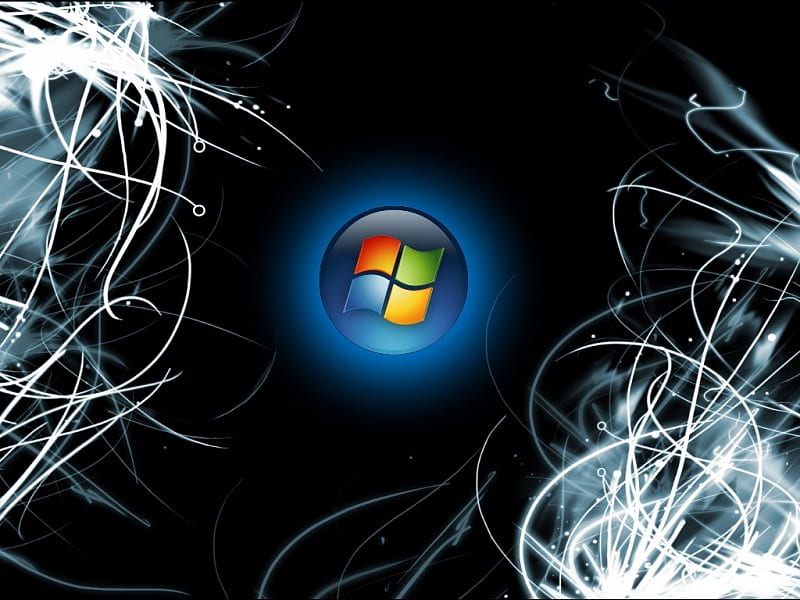 Windows7, abstracto, windows 7, negro, azul, Fondo de pantalla HD | Peakpx