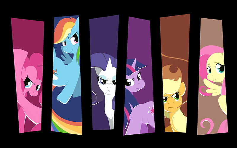 mane 6, Rainbow Dash, my little pony, mlp, Applejack, Twilight Sparkle, HD wallpaper