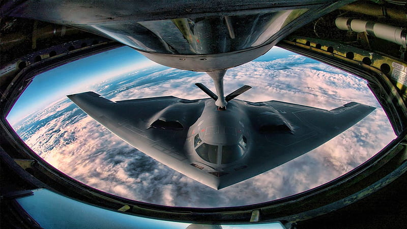Stealth Bomber Refueling, Stealth, USA, Aircraft, Bomber, HD wallpaper