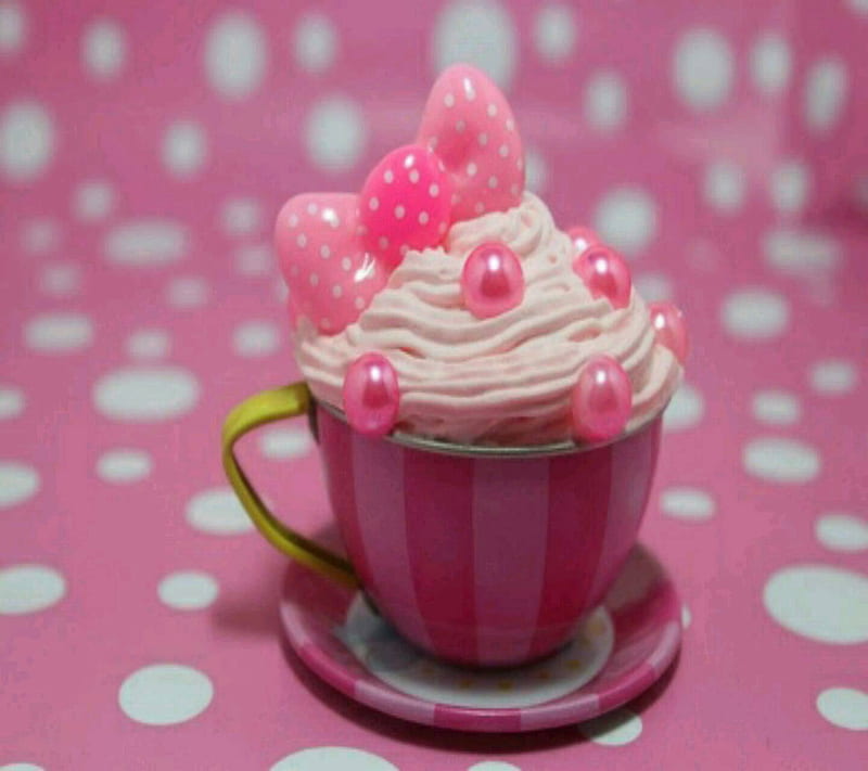 Mini cup, cream, HD wallpaper