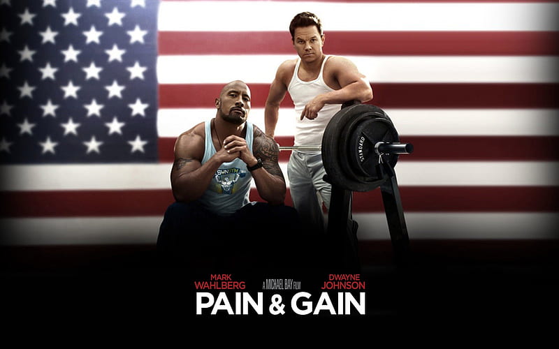 Pain & Gain, Paramount , 2013, Michael Bay, Dwayne Johnson, Bodybuilders, Pain and Gain, Mark Walhberg, HD wallpaper