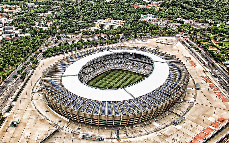 Mineirao, Estadio Governador Magalhaes Pinto, Brazilian Football Stadium, Aero View, Cruzeiro FC Stadium, Serie A, Brazil, Belo Horizonte, HD wallpaper