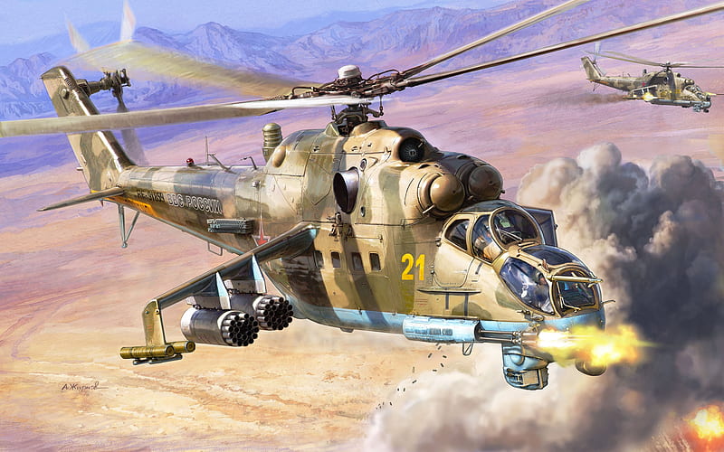 Military Helicopters, Mil Mi-24, Aircraft, Attack Helicopter, Helicopter, HD wallpaper