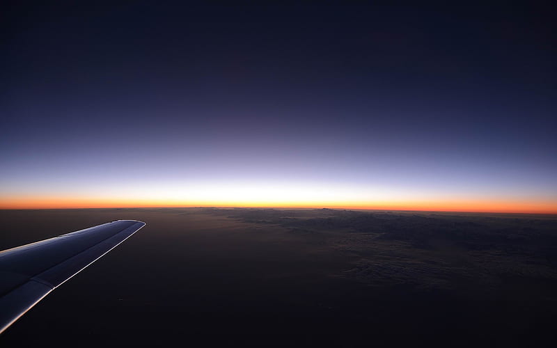 plane flight sky beautiful evening-Nature, HD wallpaper
