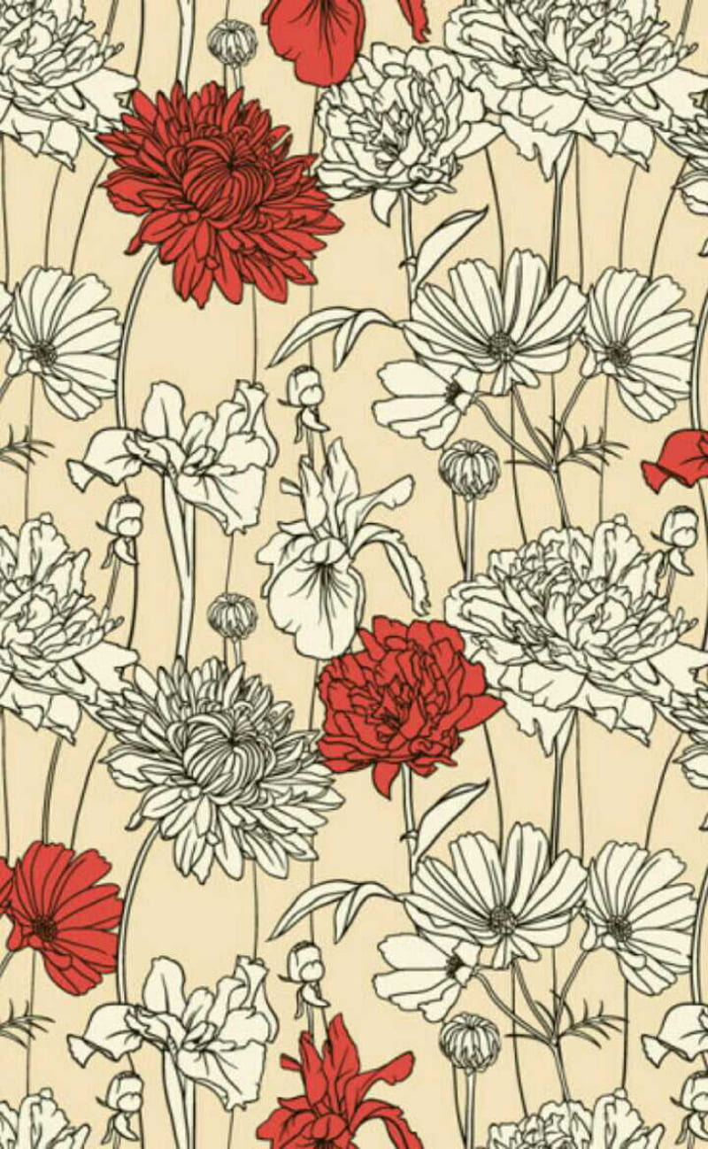 Flores rojas vintage, Fondo de pantalla móvil HD  Peakpx