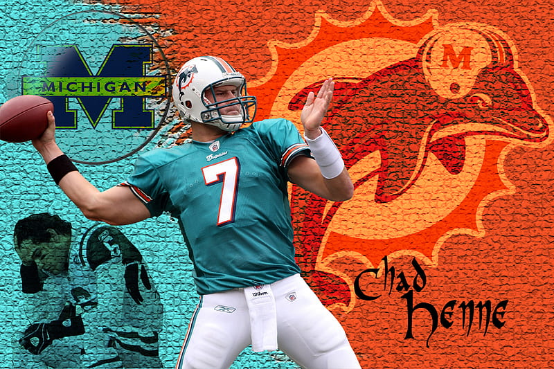 Chad Henne, miami dolphins, jets, 7, mark sanchez, football, michigan, esports, HD wallpaper