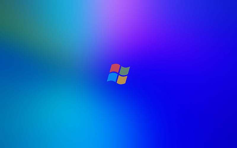 Windows logo, blue gradient background, Windows emblem, minimalism, Windows, HD wallpaper