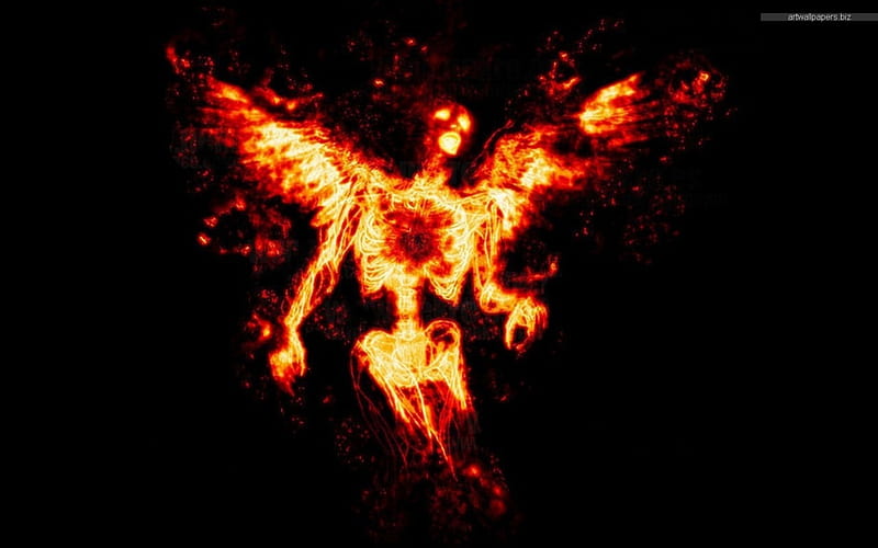 burning angel, is, the, In, dark, HD wallpaper
