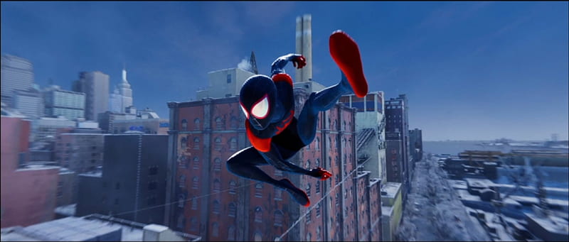 MM web swinging, into the spider-verse, miles morales, spiderman, HD  wallpaper | Peakpx