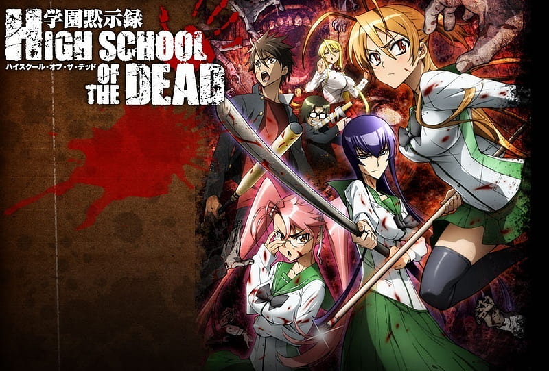 Athah Anime Highschool Of The Dead Zombie Saeko Busujima Katana Purple Hair  School Uniform 1319 inches Wall Poster Matte Finish Paper Print   Animation  Cartoons posters in India  Buy art