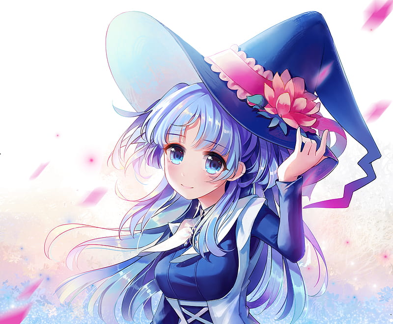Chtholly nota seniorious, shuumatsu nani shitemasu ka, witch hat, blue  hair, HD wallpaper | Peakpx