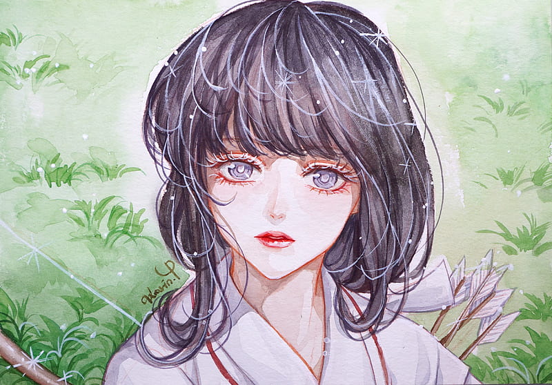 Anime, InuYasha, Kikyô (InuYasha), HD wallpaper