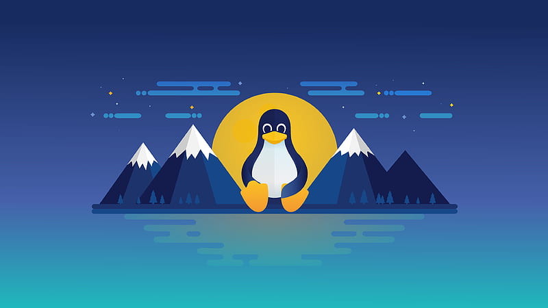  Tux, antártico, linux, pingüino, Fondo de pantalla HD
